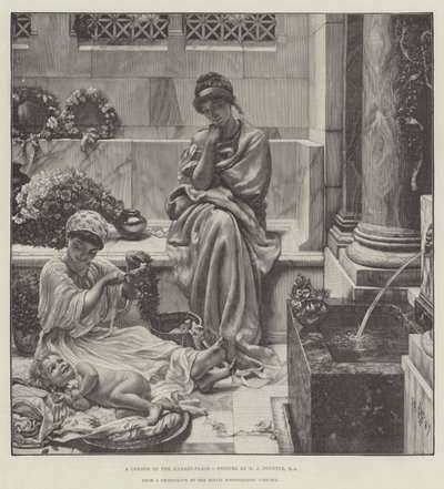 Un Rincón en la Plaza del Mercado de Edward John Poynter